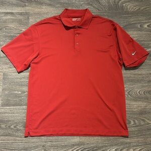 Nike Men’s Large Golf Victory Fit Dry Short Sleeve Polo Shirt Red 128898-851